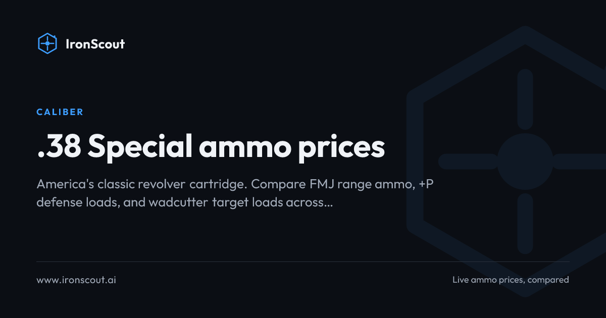 .38 Special Ammo Price History: Practice Loads $0.52/rd — October 2026